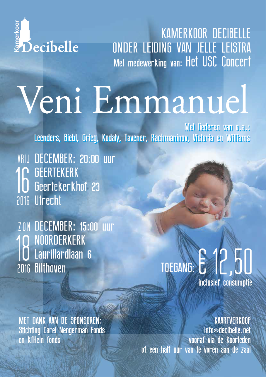 Kerstconcert Kamerkoor Decibelle: Veni Emmanuel