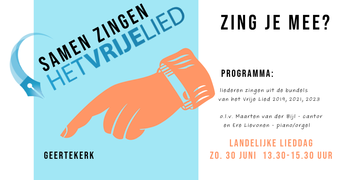 Landelijke lieddag Het vrije lied Landelijke lieddag Het vrije lied